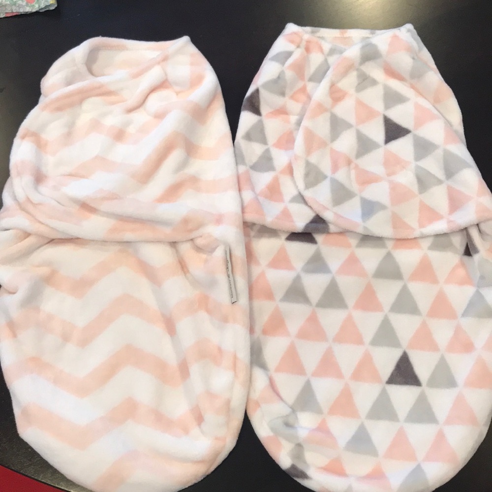 2pack Fleece Baby Swaddle Blankets